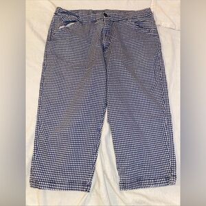 Vtg American Sweetheart Capri Pants Gingham Size 16P